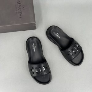 Valentino Men's Black Slipper Sandals