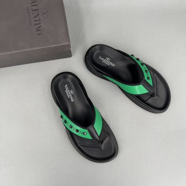 Valentino Men's Green Flip Flops