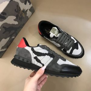 Valentino Mesh Fabric Camouflage rockrunner Sneaker