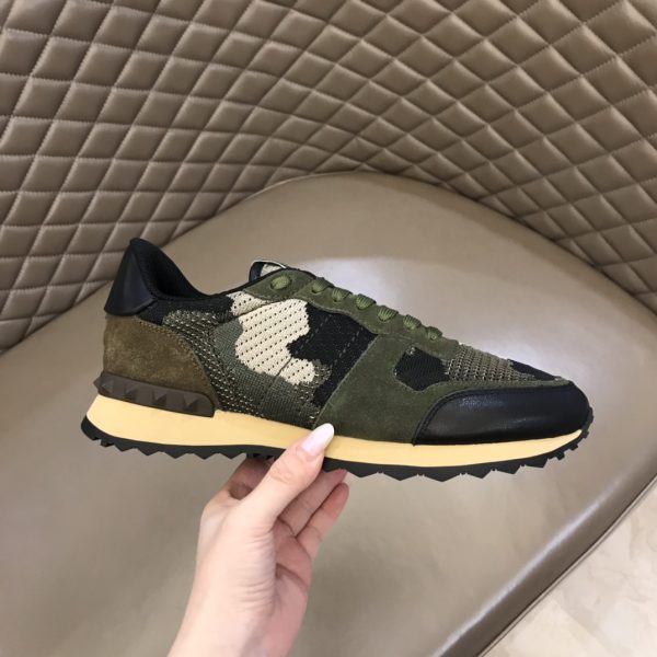 Valentino Mesh Fabric Camouflage rockrunner Sneaker