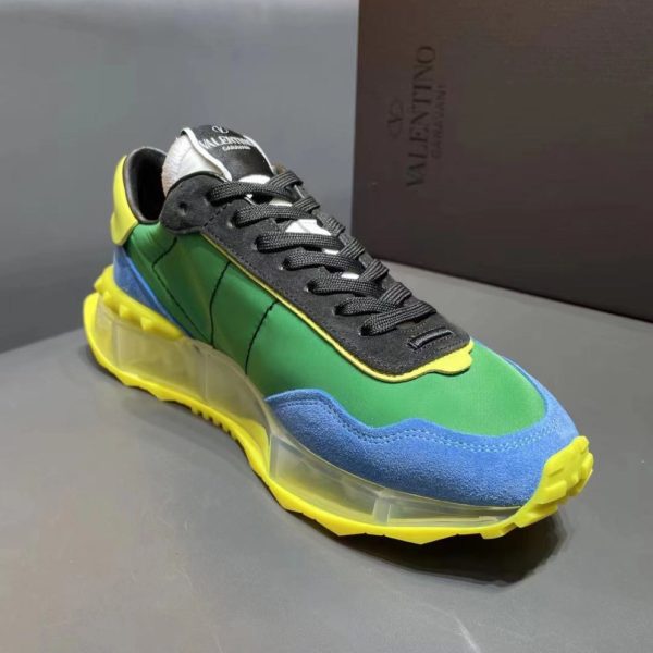 Valentino Netrunner Fabric And Suede Sneaker