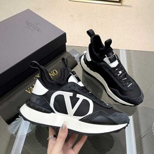 Valentino Netrunner Fabric And Suede Sneaker