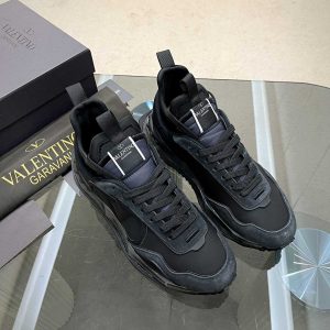 Valentino Netrunner Fabric And Suede Sneaker