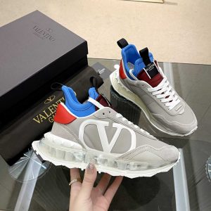 Valentino Netrunner Fabric And Suede Sneaker