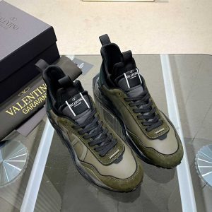 Valentino Netrunner Fabric And Suede Sneaker