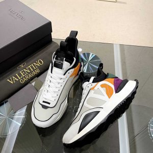 Valentino Netrunner Fabric And Suede Sneaker