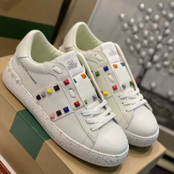 Valentino Open For A Change Sneaker In Bio-Based Material In White/Multicolor