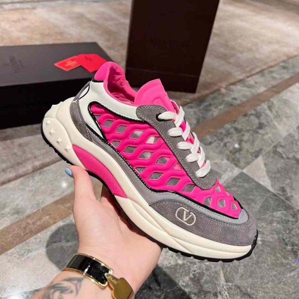 Valentino Ready Go Runner Sneaker In Fabric And Leather - Image 3