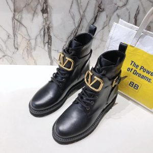 Valentino Vlogo Signature Calfskin Combat Boot 35MM / .8 IN