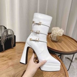 Versace Aevitas Pointy Platform Boots