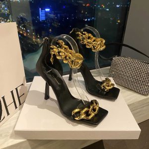 Versace Medusa Chain High Heel Sandals