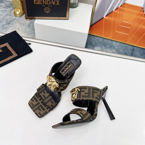 Versace Fendace FF Jacquard Mules - Image 3
