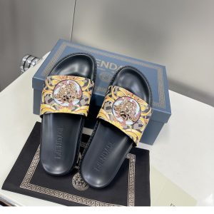 Versace x Fendi Fendace Wild Baroque Sliders